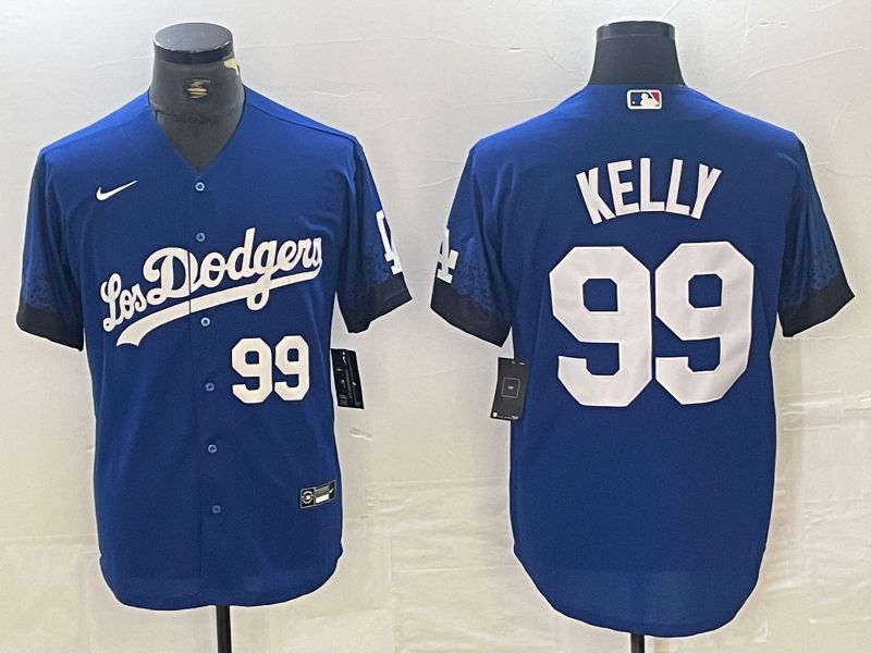 Men Los Angeles Dodgers 99 Kelly Blue City Edition 2024 Nike Game MLB Jersey style 4